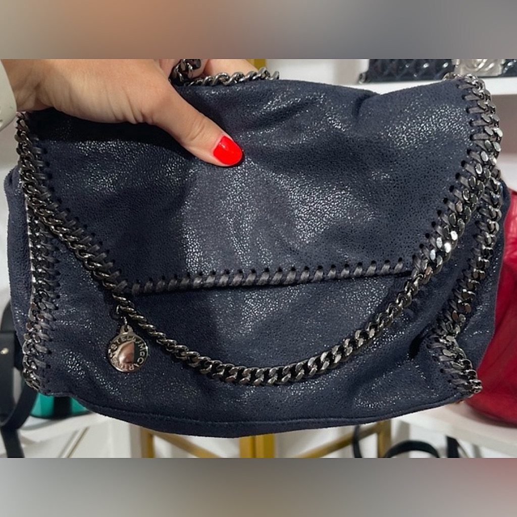 Auth Navy Stella Chain Bag